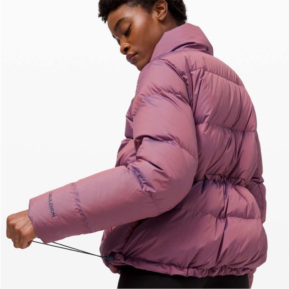 NWOT lululemon Wunder Puff GOOSE DOWN PUFFER Jacket - Heathered Plumful - Picture 2 of 9